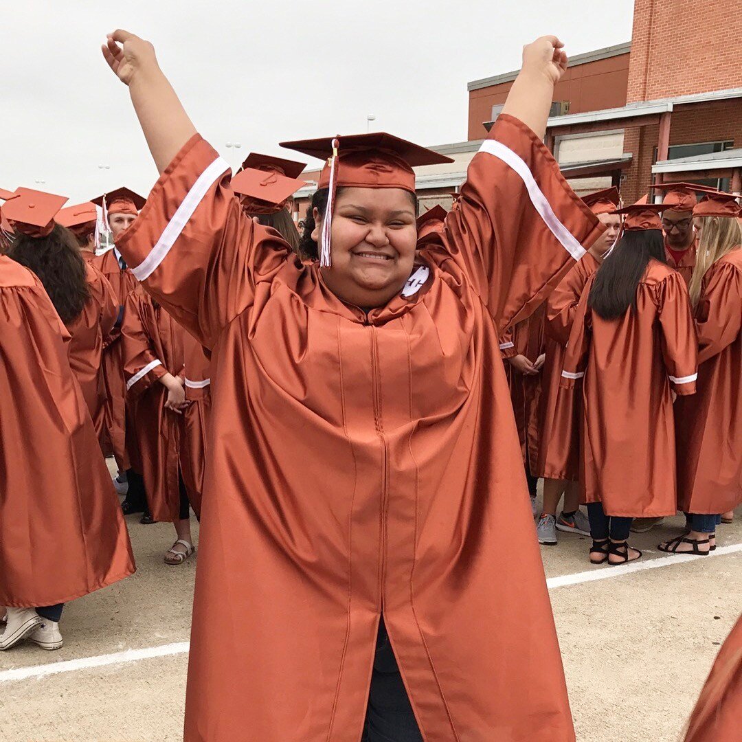 girl in cap and gown